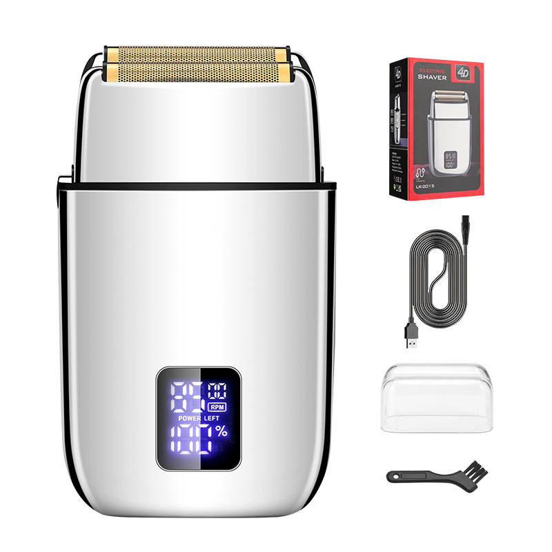 V888-ELOSUNG29787-202506190621-00 Professional Electric Foil Shaver for Men - 3 Speed Modes, LED Display, USB Rechargeable, Waterproof(silver) - Image 1