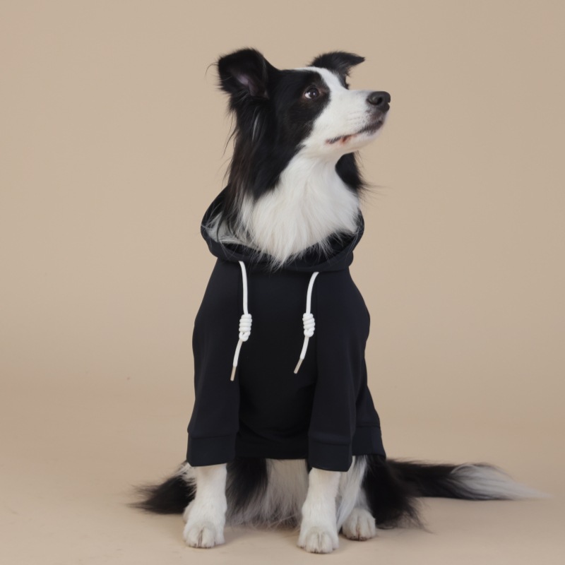 V888-ELOSUNG31068-202505231130-00 Black Classic Dog Sweatshirt with Hood & Drawstrings - For Large Dogs (Size : 8XL) - Image 1