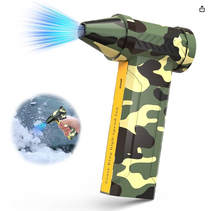 V888-ELOSUNG31150-202505261543-00 Portable Jet Fan - 200W Powerful Handheld Air Duster & Blower (Camouflage) - Image 1