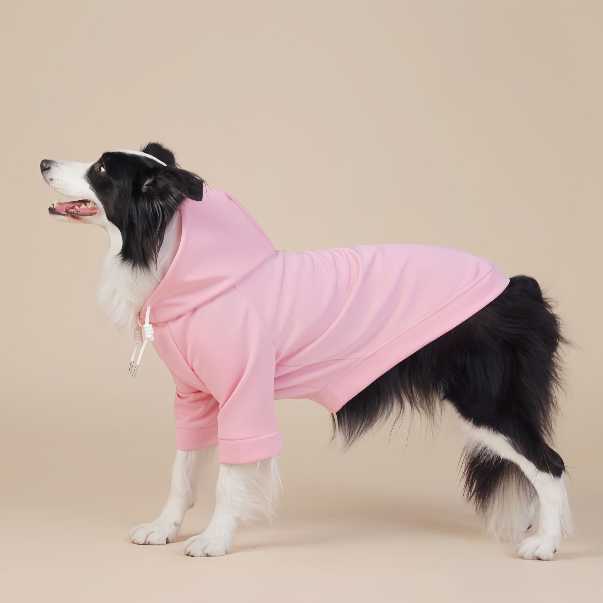 V888-ELOSUNG31247-202505281047-00 Pink Classic Dog Sweatshirt with Hood & Drawstrings - For Large Dogs (Size : XL) - Image 1
