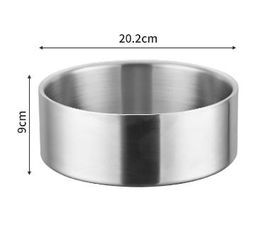 V888-ELOSUNG32356-202506111511-00 Silver Premium 304 Stainless Steel Pet Bowl (64oz) - Non-Slip, Anti-Tip Food & Water Dish for Dogs & Cats - Durable & Easy Clean - Image 1
