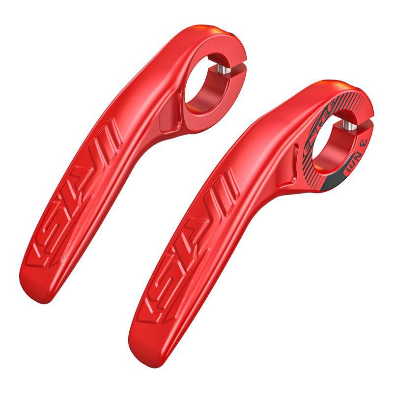 V888-ELOSUNG32487-202506191221-00 Red Ultralight Ergonomic Bike Bar Ends - High-Strength Composite Horn Grips (22.2mm) - Image 1