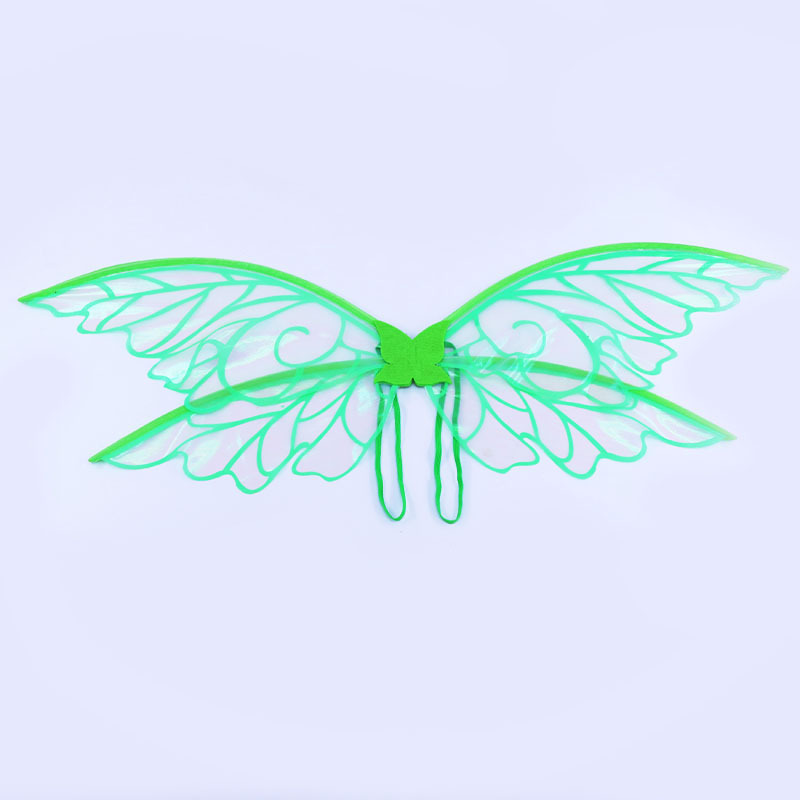 V888-ELOSUNG32542-202506191116-00 Green Enchanting Iridescent Fairy Wings - Sparkle Butterfly Elf Wings for Costume Parties, Cosplay & Dress-Up Fun - Image 1