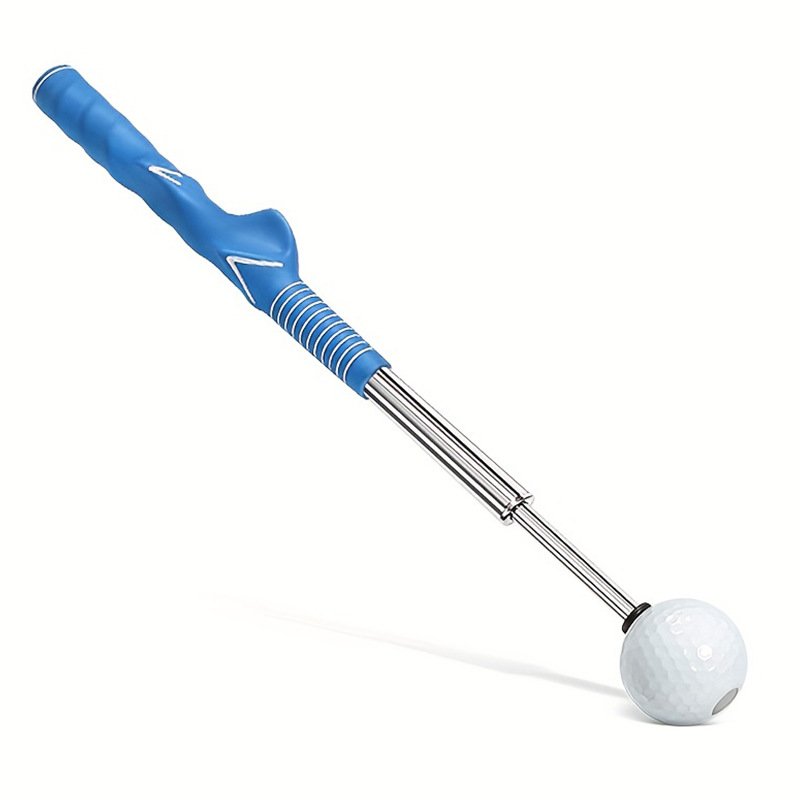 V888-ELOSUNG32616-202506241023-00 Blue Pro Golf Swing Trainer - Extendable with Audible Click & Corrective Grip Aid - Image 1