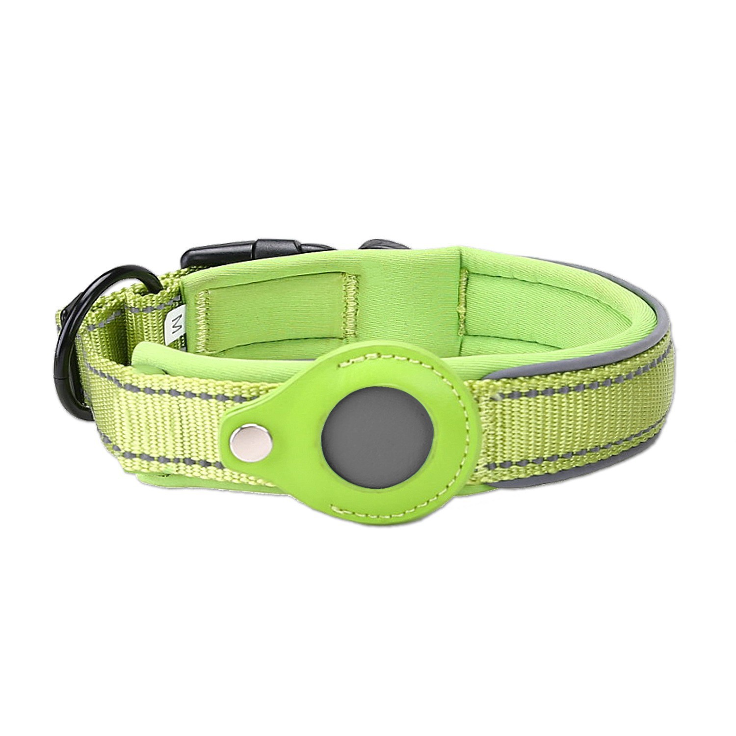 V888-ELOSUNG32688-202506301135-00 Size M Green Reflective Adjustable Anti-Lost Pet Collar (For Apple AirTag - Collar Only, Tracker Not Included) - Image 1