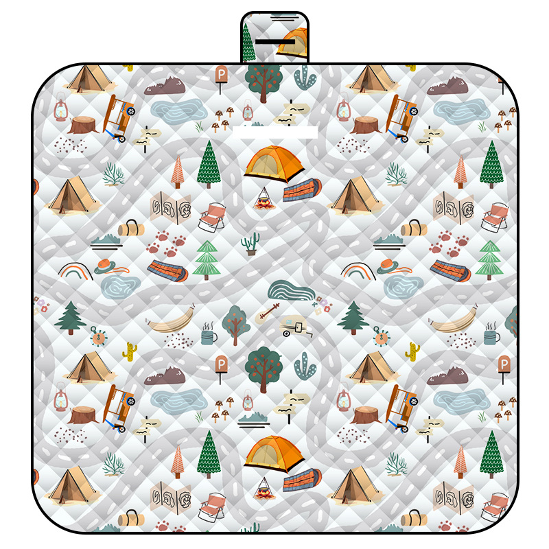 V888-ELOSUNG33232-202506101605-00 Maze Adventure Thick Waterproof Foldable Picnic Mat - 150x200cm for Camping & Beach - Image 1