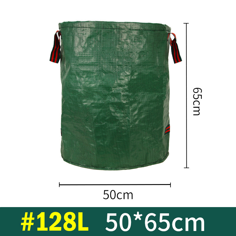 V888-ELOSUNG33246-202506101836-00 2PCS 128L(50cm*65cm) Heavy-Duty Foldable Garden Leaf Bag - Large-Capacity Horizontal Dustpan - Image 1