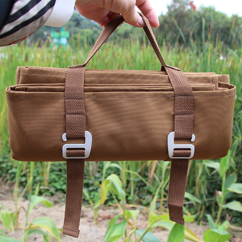 V888-ELOSUNG33340-202506191027-00 Coffee Brown Thick Waterproof Ground Mat - Durable Oxford Fabric Tent Pad - Image 1