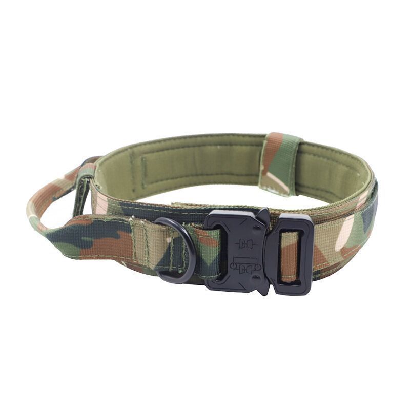 V888-ELOSUNG33526-202506301130-00 L Camouflage Tactical Dog Collar - Heavy Duty Nylon Pet Collar for Medium & Large Dogs, Adjustable (3.8cm Width) - Image 1