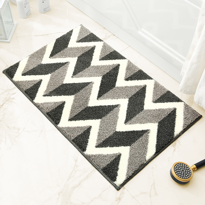 V888-ELOSUNG33544-202506301011-00 Grey Bathroom Mat - Super Absorbent Non-Slip Rug (40x60cm), Toilet Floor Mat for Bathroom/Bedroom/Entryway - Image 1