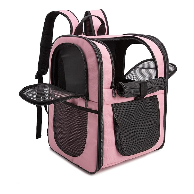 V888-ELOSUNG34041-202506041853-00 Pink Breathable Comfort Pet Travel Backpack - Image 1