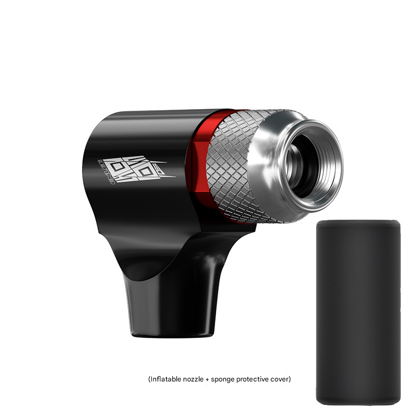 V888-ELOSUNG340661-202506111807-00 Black Portable CO2 Bike Tire Inflator with Nozzle - Quick Inflation for Road and Mountain Bikes - Image 1