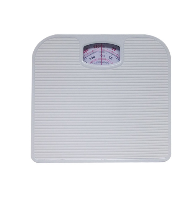 V888-ELOSUNG34199-202506191227-00 White Classic Mechanical Bathroom Scale - Battery-Free Analog Body Weight Scale with Non-Slip Platform - Image 1