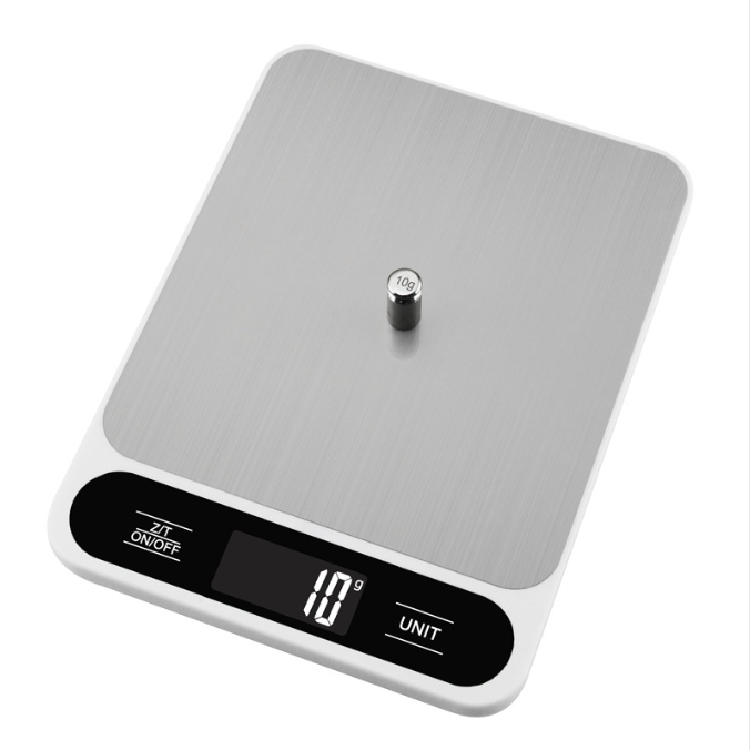 V888-ELOSUNG34203-202506191235-00 White Slim Digital Kitchen Scale - High Precision Stainless Steel Food Scale for Baking & Cooking(5kg) - Image 1
