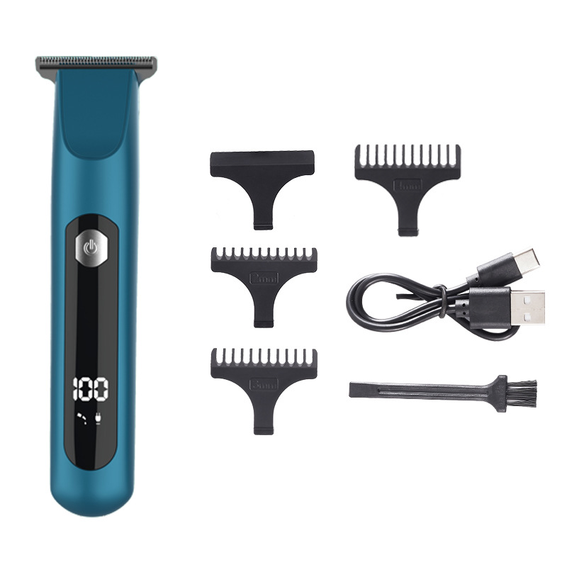 V888-ELOSUNG35320-202506250941-00 Professional Steel Hair Clipper - Low Noise Motor with 3 Guard Combs & Type-C Charging(blue) - Image 1