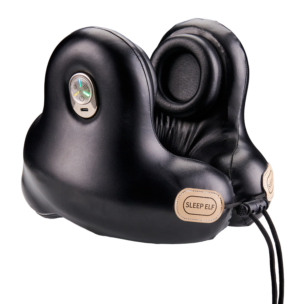 V888-ELOSUNG35484-202507020945-00 Smart Neck Pillow with Dual Noise Reduction, HIFI Bluetooth Music & Graphene Heating - Sleep Elf" Travel Pillow(black)" - Image 1