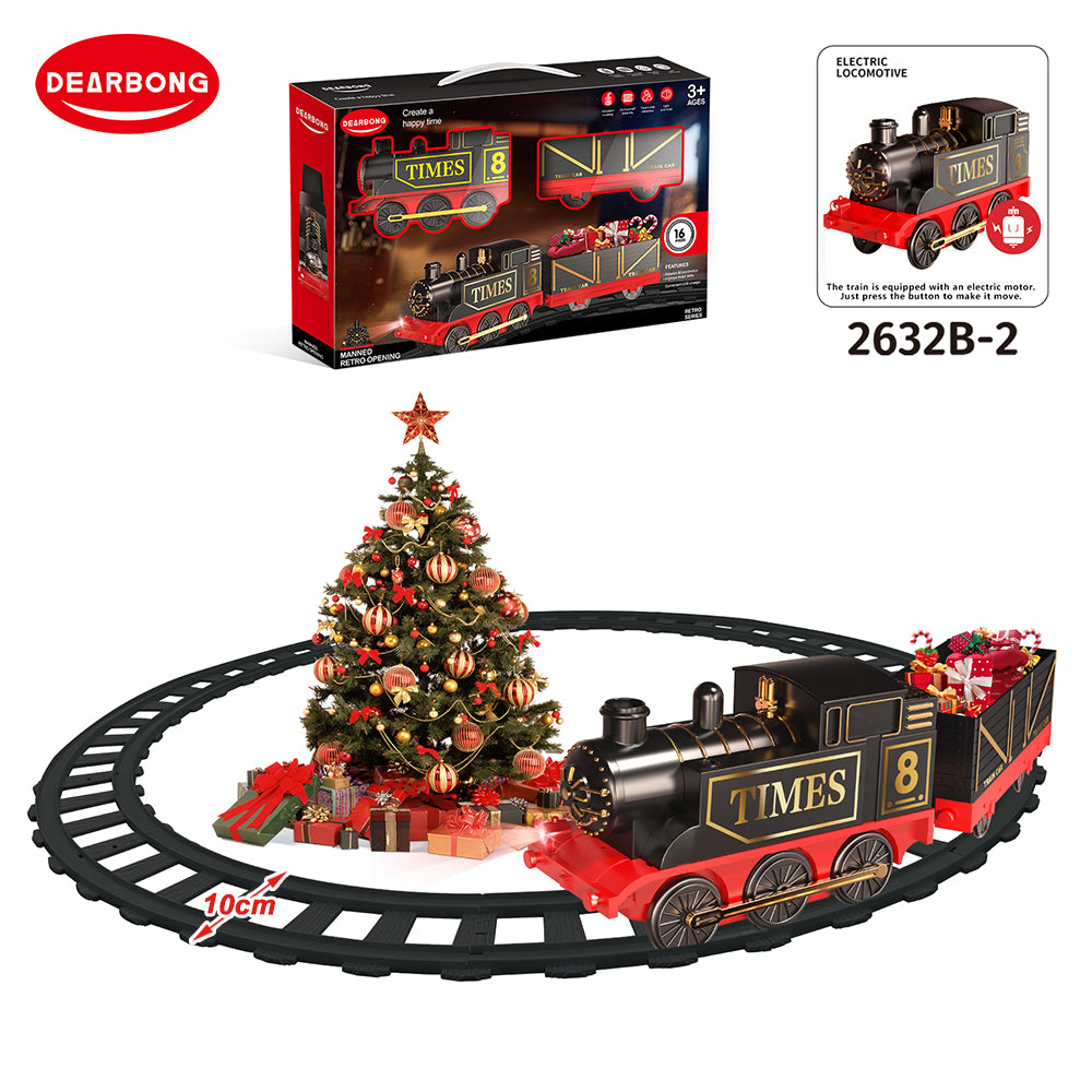 V891-ZY-SMALLTRAIN-X1-208922-00 Electric Christmas Classic Train Toy Kids Set Railway Music With 16pcs Tracks AU STOCK - Image 1