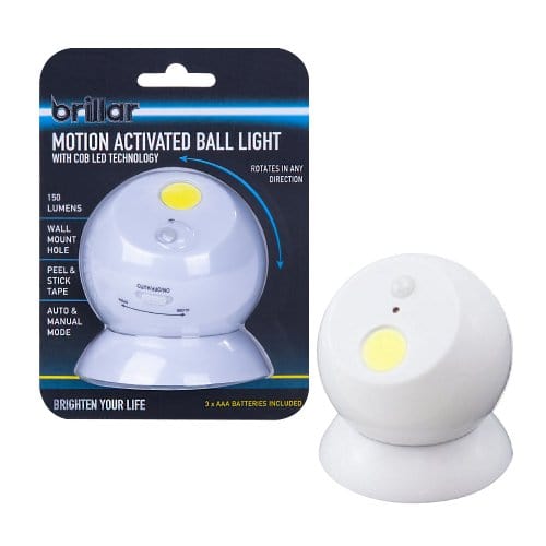 V915-BR0022-204032-00 Brillar Motion Activated Swivel Ball Light - Image 1