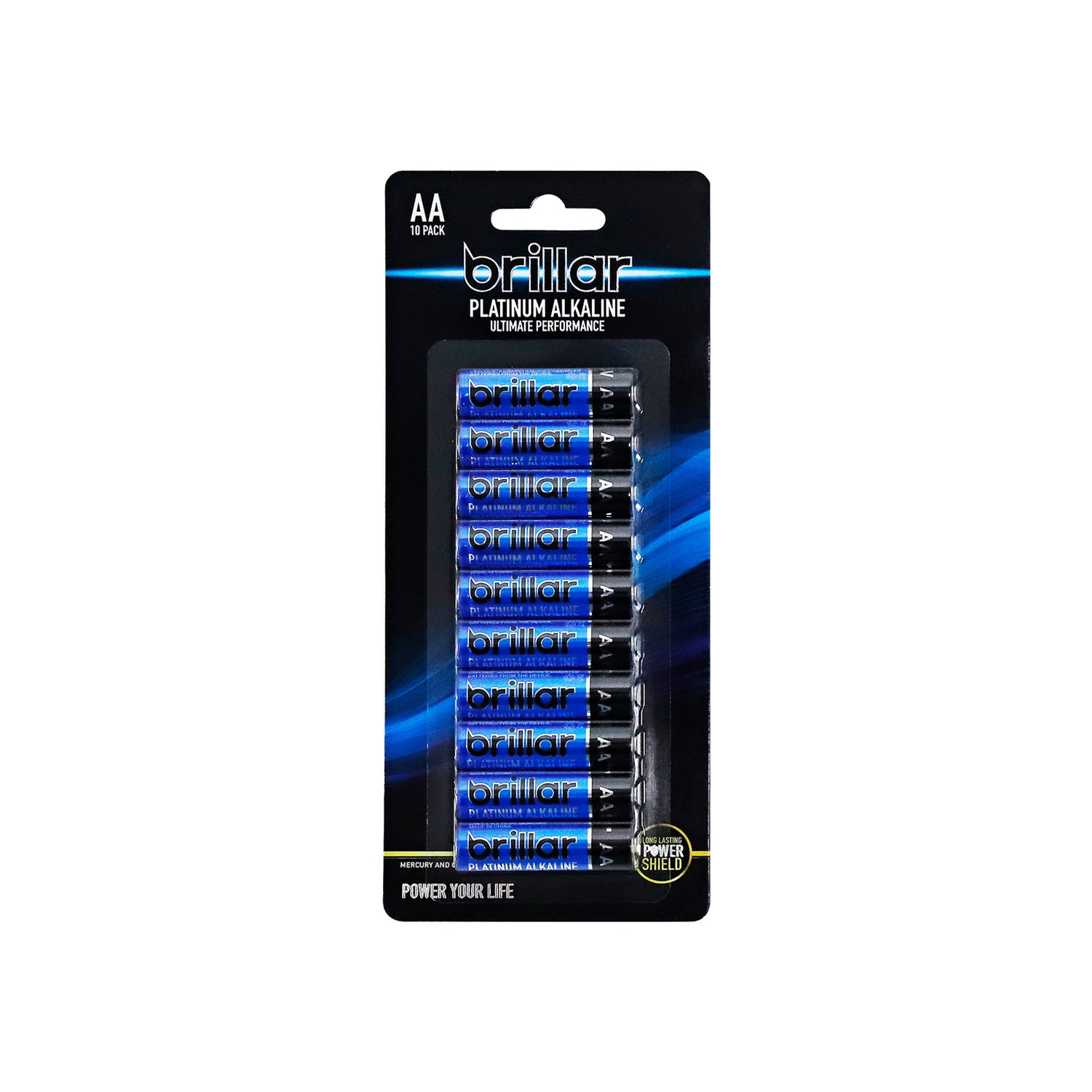 V915-BR0047-203004-00 Brillar 10pk AA Alkaline Alkaline Batteries 1.5V LR6 - Image 1
