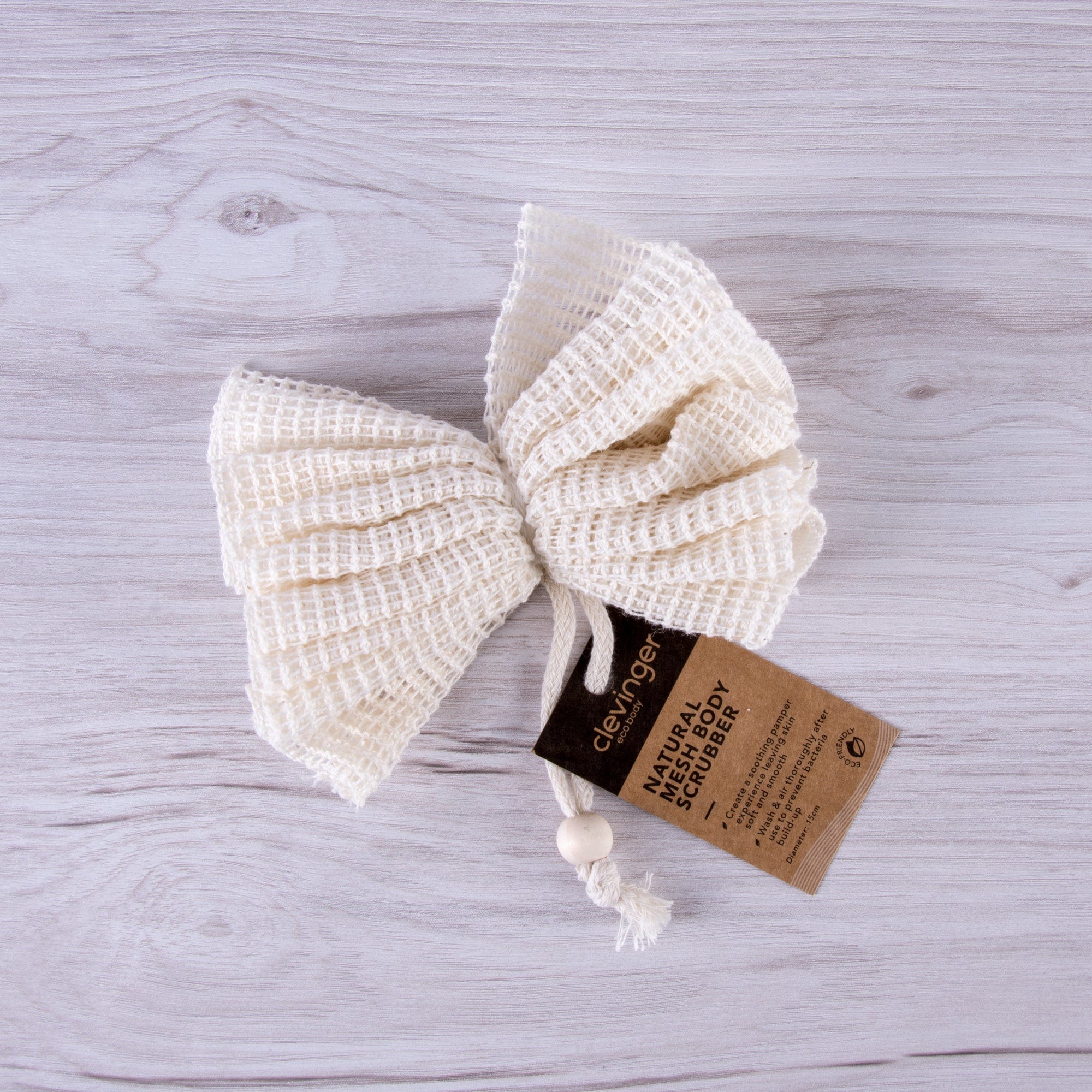 V915-CV0271-203491-00 Clevinger Eco Natural Mesh Body Scrubber - Image 1