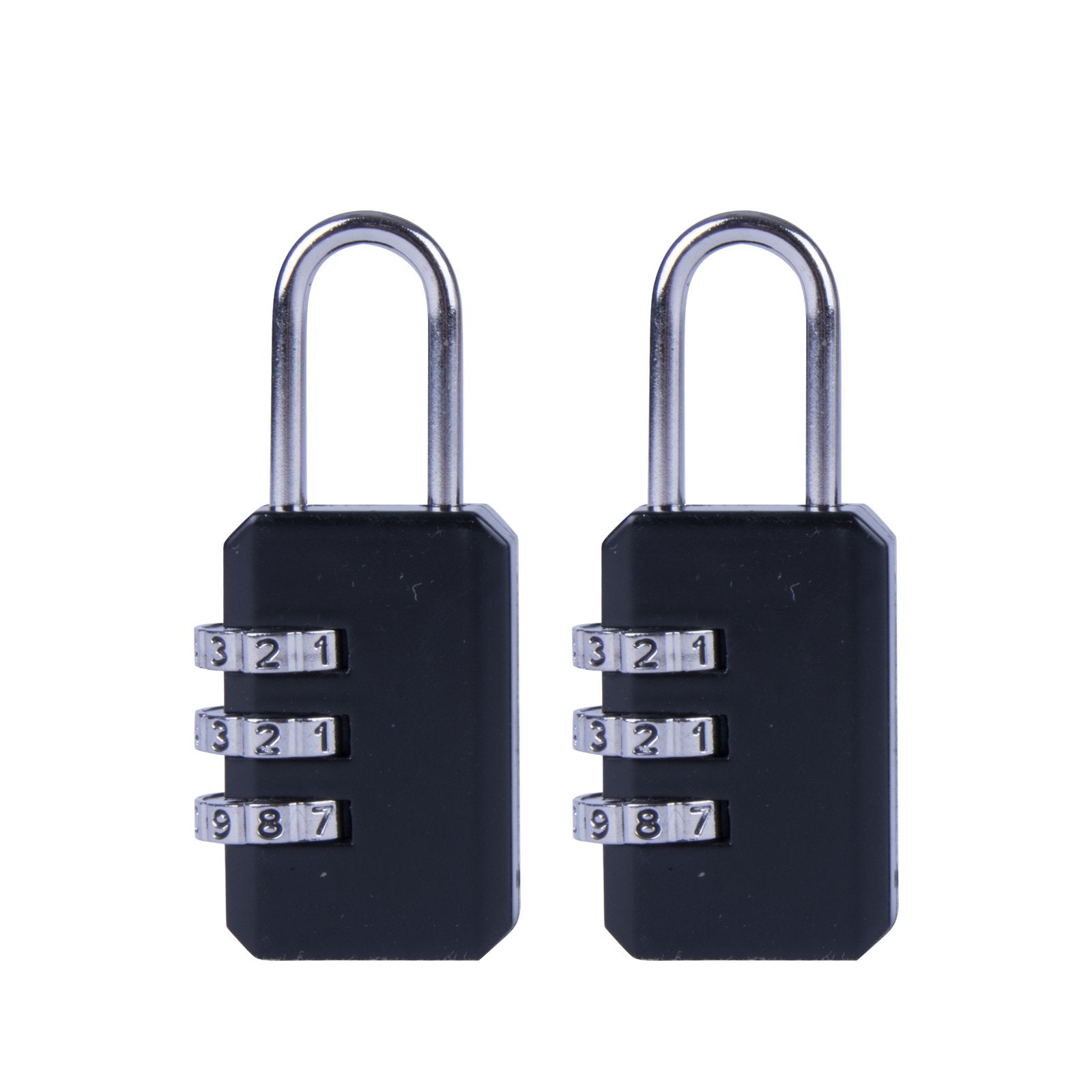 V915-FM0018-203021-00 2 Pack Combination 3 Dial Smooth Padlocks - Image 1
