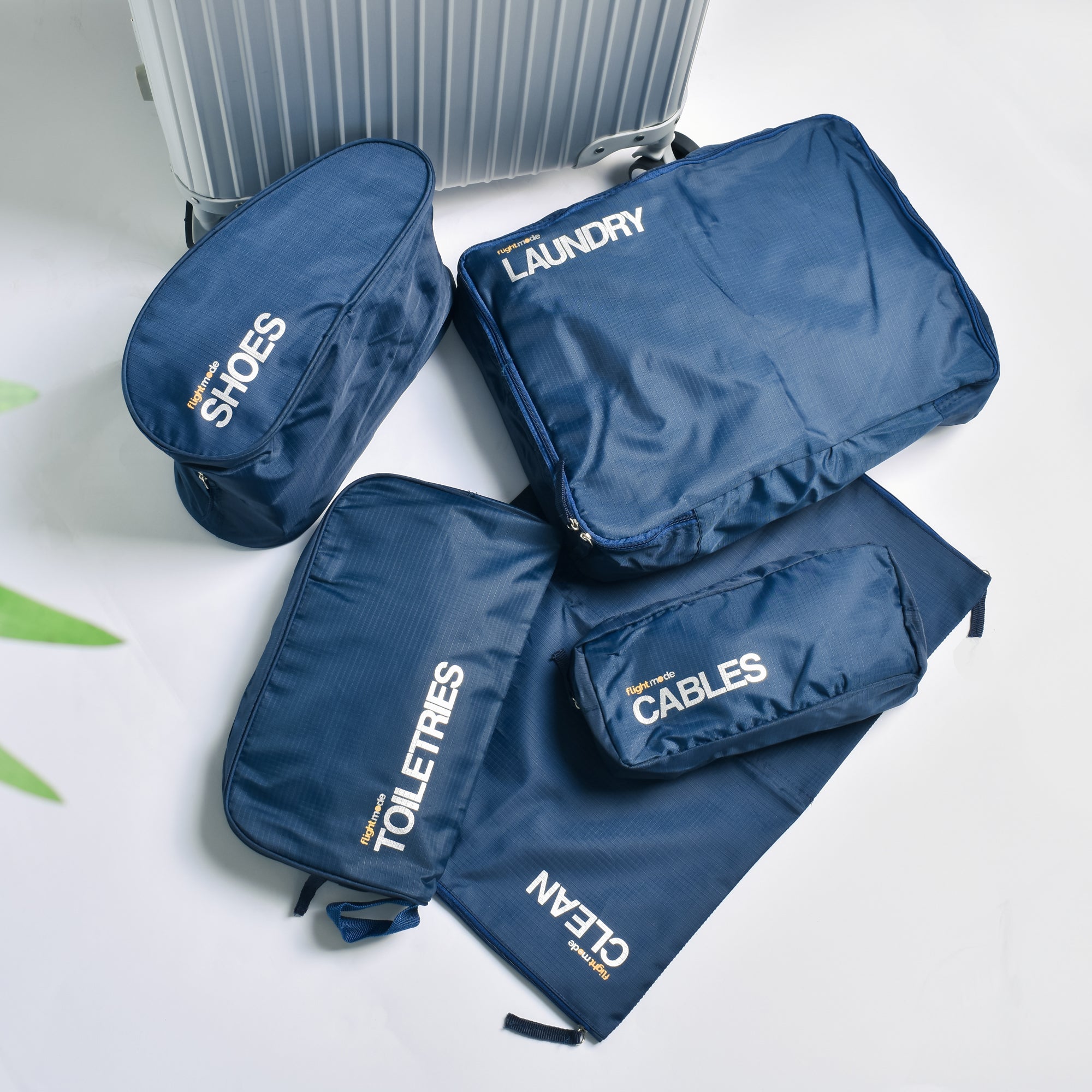 V915-FM0032-203029-00 5 Pcs Travel Luggage Zipped Organizer Bag Set - Image 1