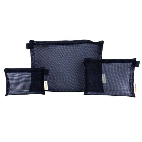 V915-FM0035-203016-00 3 Pack Zipper Travel Cosmetic Mesh Bag Set - Image 1