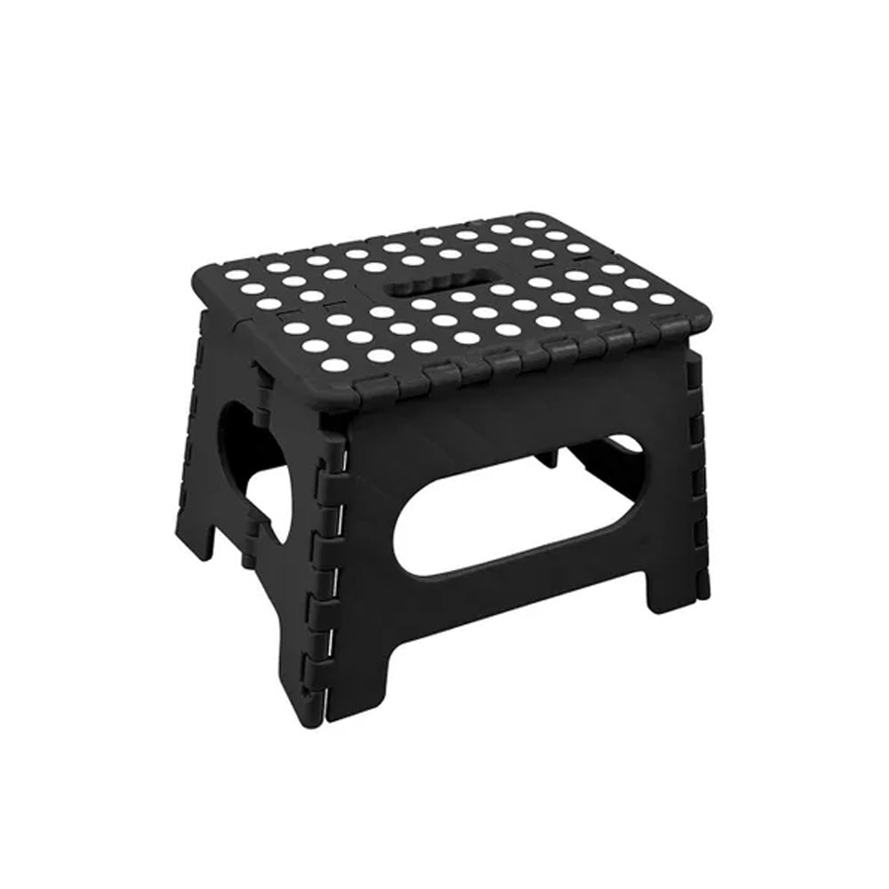 V915-HH0026-BK-203550-00 Stool Portable Plastic Foldable Chair Outdoor Bathroom Kitchen Adult Kids Black - Image 1