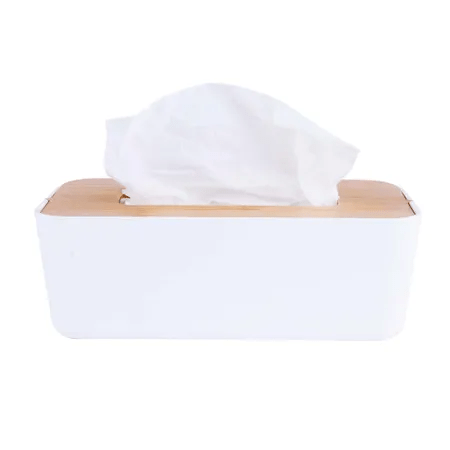 V915-HO0237-205498-00 Bamboo Fiber Tissue Box Tissue Dispenser Organizer - Image 1