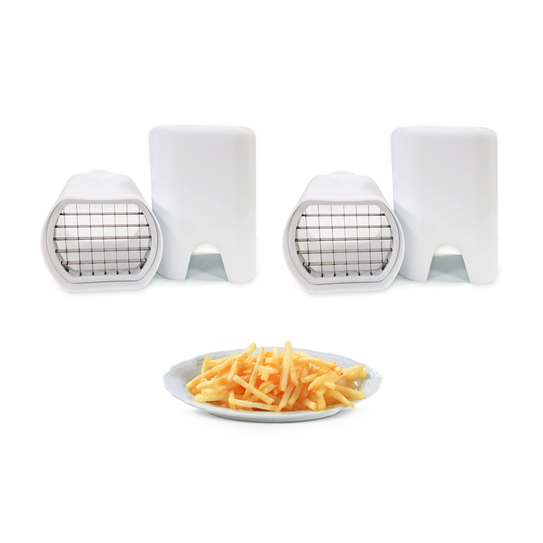 V915-KU0115X2-203266-00 2 Pack Potato Chip Slicer, Fantastic Fries, Quickly Cut Your Own Chips - Image 1