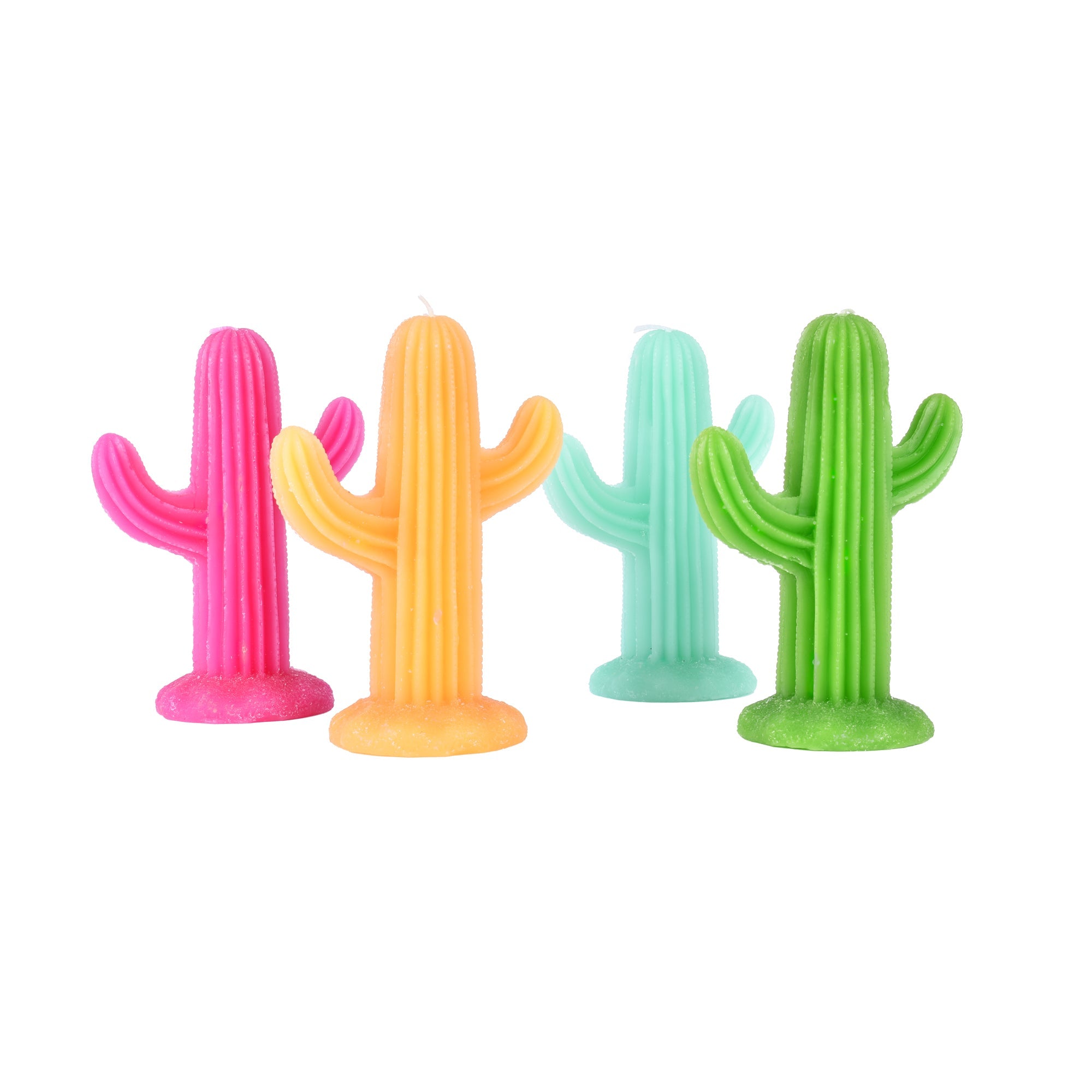 V915-LD0046X4-203375-00 4 pc Large Simulation Plant Cactus Candle Tea Light - Image 1