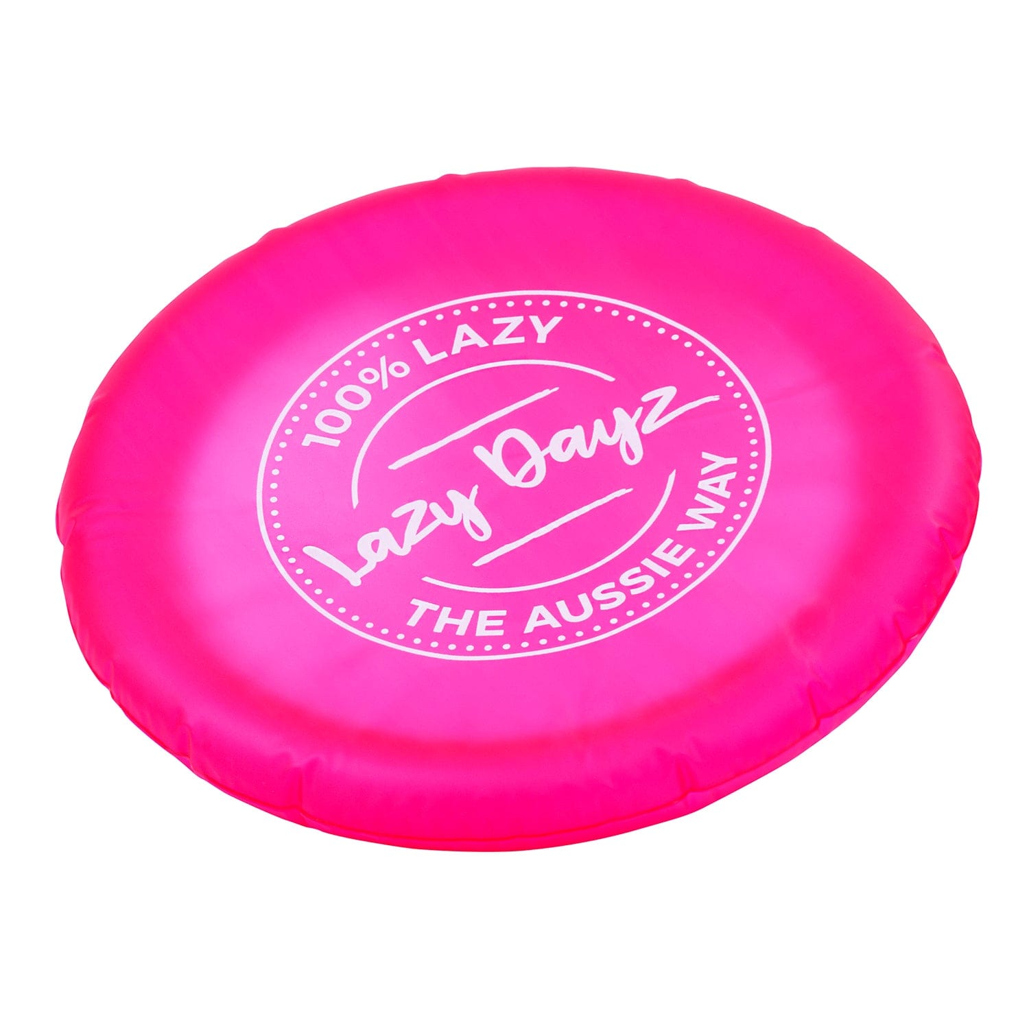 V915-LD0098-PK-204017-03 Lazy Dayz Inflatable Frisbee - Pink - Image 1