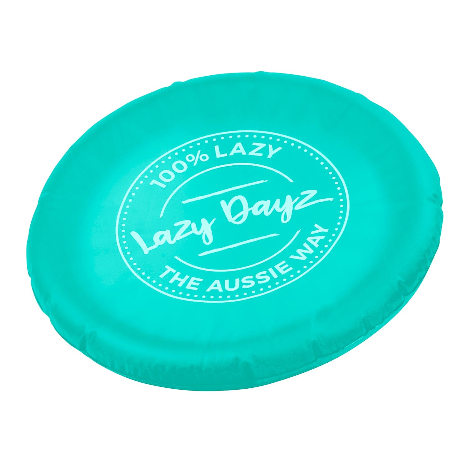 V915-LD0098-TL-203988-03 Lazy Dayz Inflatable Frisbee - Teal - Image 1