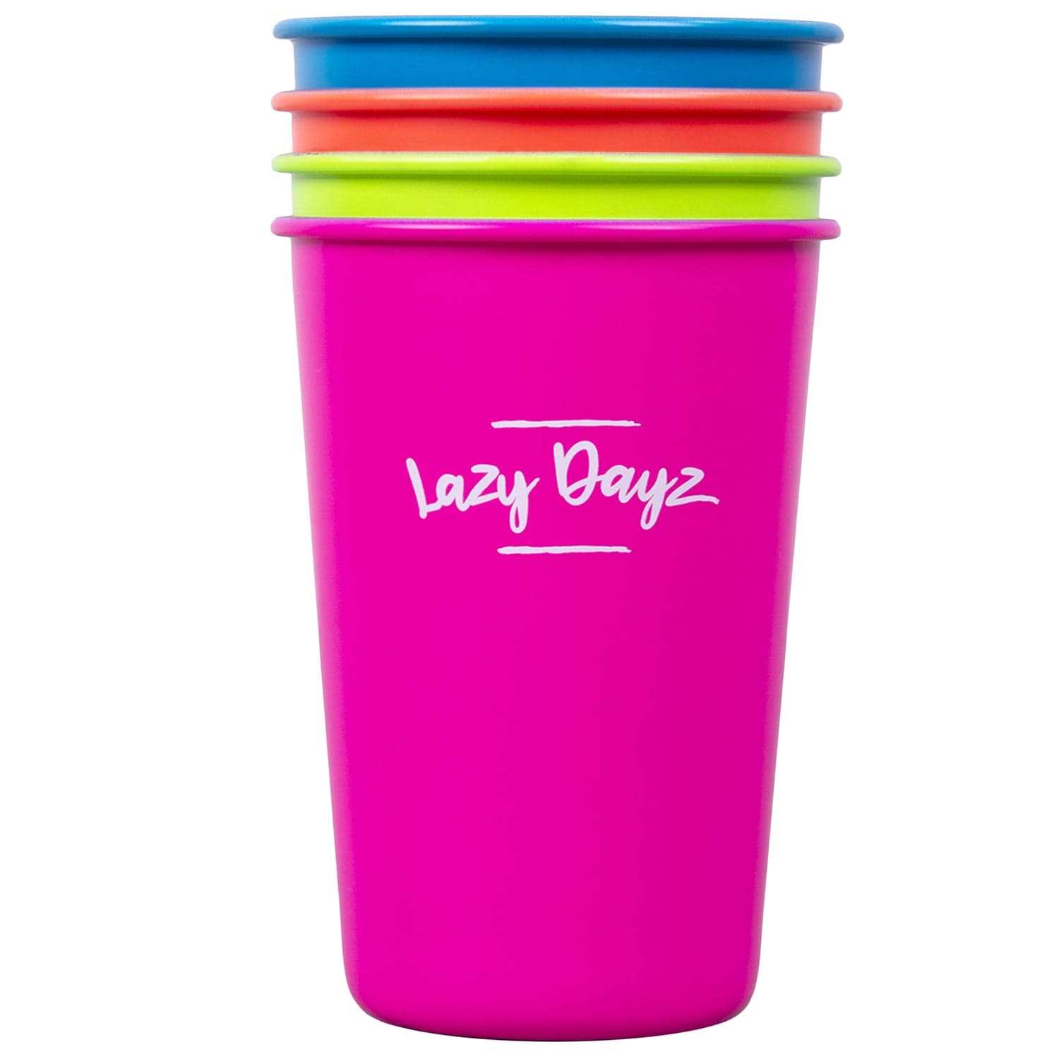 V915-LD0108-204013-00 Lazy Dayz Picnic Cup 350ml 4 Pack - Image 1