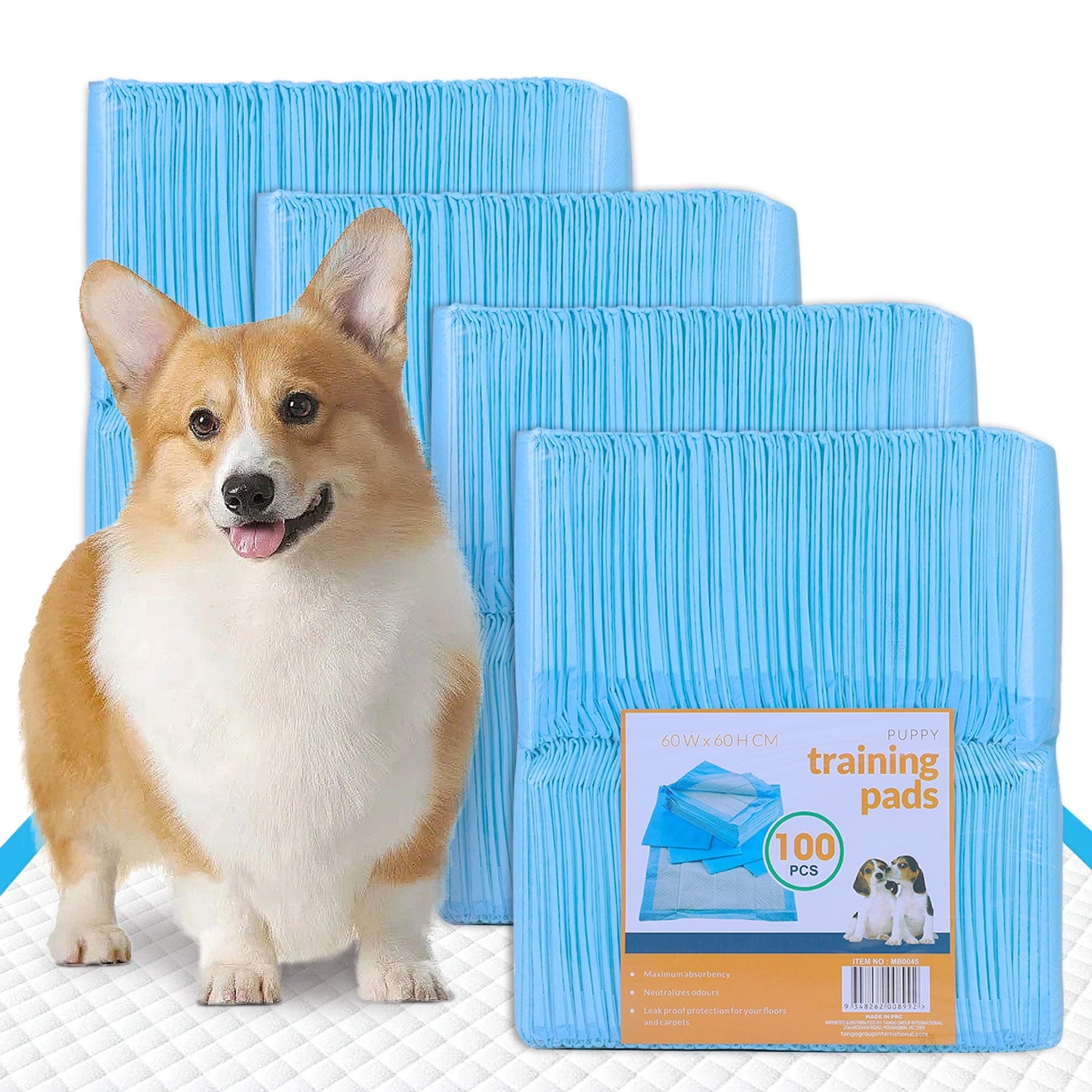 V915-MB0045X4-203653-00 400pcs Dog Absorbent Training Pad 60 x 60 cm - Image 1