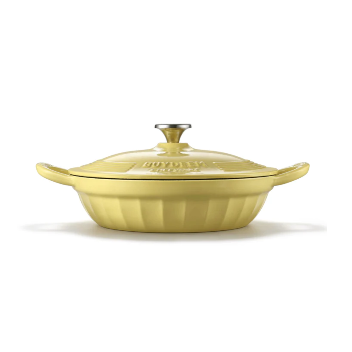 V943-CP581-28CM-YELLOW-218000-00 BUYDEEM CP581 Enameled Cast Iron Dutch Oven Yellow - Image 1