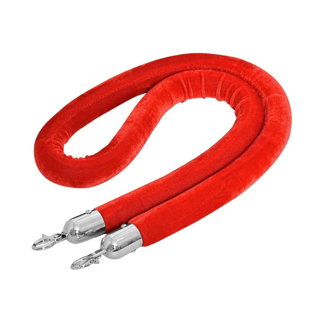 V959-DQMG0007-202507030920-00 Velvet Rope for Queue Barrier - Red - Image 1