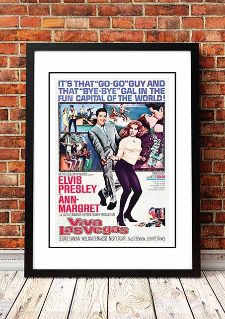 V967-EP0430-A3-202504140910-00 Elvis 'Viva Las Vegas' Framed Movie Poster! - Framed A3 - Image 1