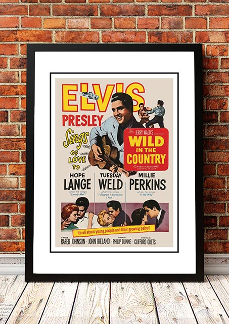 V967-EP0433-A4-202504140911-00 Elvis 'Wild in the Country' Framed Movie Poster! - Framed A4 - Image 1
