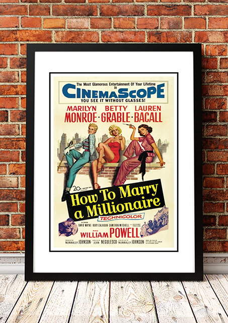 V967-MM0432-A2-202504140851-00 Marilyn Monroe ‘How to Marry a Millionaire’ Framed Movie Poster! - Framed A2 - Image 1