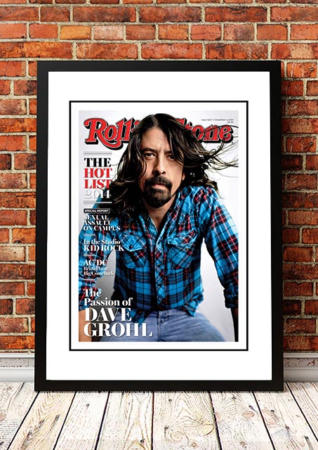 V967-RSM33-A2-202504140945-00 Dave Grohl' Rolling Stone Magazine Cover! - Framed A2 - Image 1