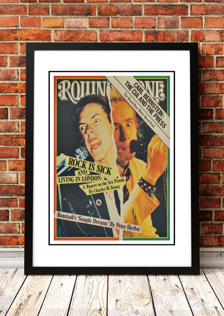 V967-RSM39-A2-202504140951-00 Sex Pistols' Rolling Stone Magazine Cover! - Framed A2 - Image 1