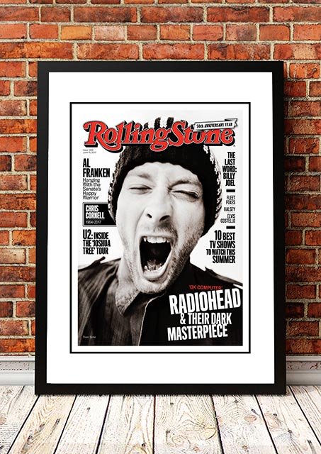 V967-RSM40-A3-202504140952-00 Radiohead' Rolling Stone Magazine Cover! - Framed A3 - Image 1