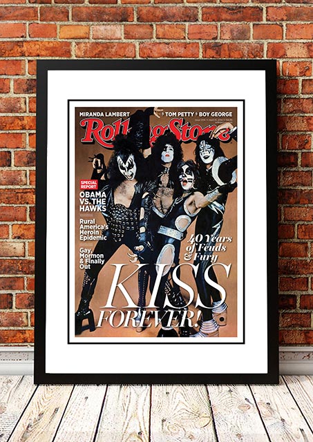 V967-RSM43-A2-202504141005-00 KISS' Rolling Stone Magazine Cover! - Framed A2 - Image 1