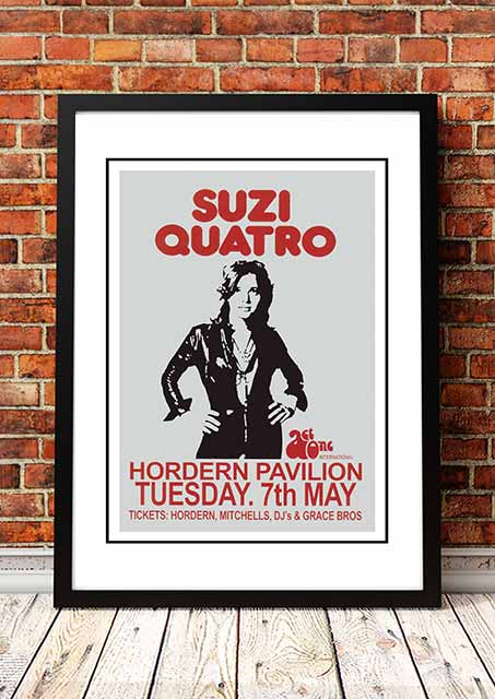 V967-SS0468-A2-202504150932-00 Suzi Quatro ‘Horden Pavilion’ Sydney, Australia Concert Poster 1974 - Framed A6 - Image 1