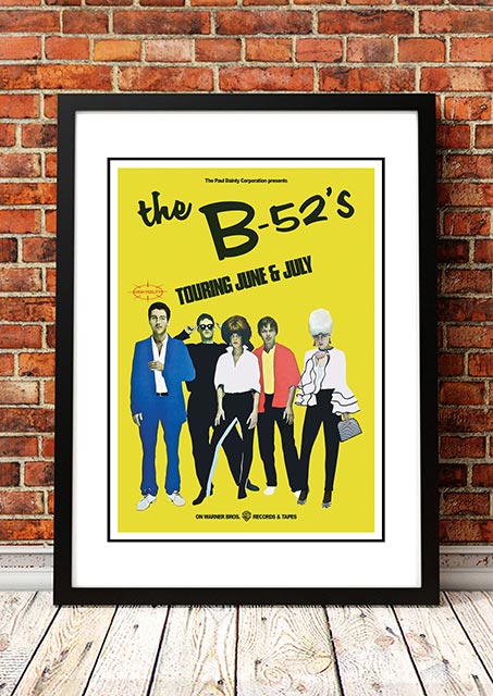 V967-SS0470-A4-202504281217-00 The B-52’s ‘Australian Tour’ Poster 1980 - Framed A4 - Image 1