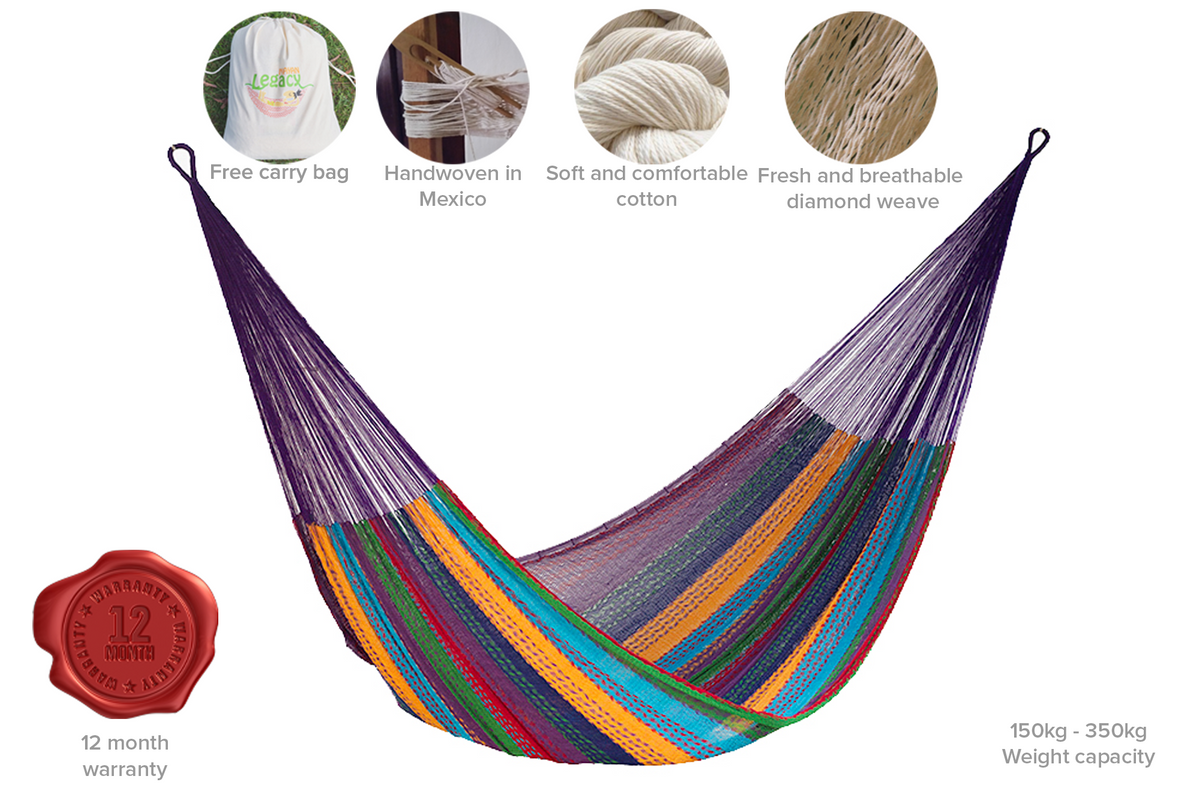 V97-4MCOLORINA-14461-00 The out and about Mayan Legacy hammock Doble Size in Colorina colour - Image 1