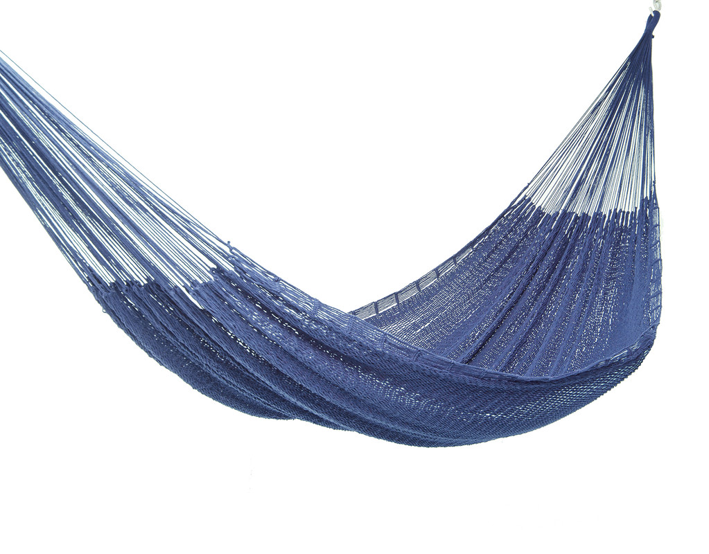 V97-TKBLUE-52301-00 Outdoor undercover cotton Mayan Legacy hammock King size Blue - Image 1