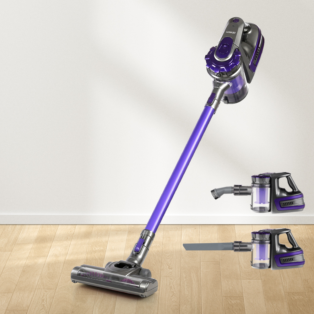 VAC-CL-09E-GY-PP-16104-07 Devanti Stick Vacuum Cleaner Bagless Cordless 150W Purple - Image 1