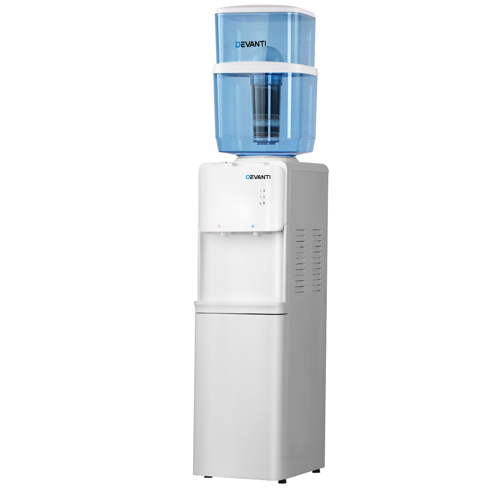WD-5312-22BP-WH-202503061010-00 Devanti Water Cooler Dispenser Stand 22L Bottle White - Image 1